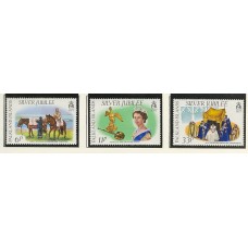 MALVINAS 1977 SERIE MINT JUBILEO REINA ISABEL II CABALLOS