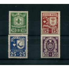 ESTONIA 1937 SERIE COMPLETA DE ESCUDOS NUEVOS CON GOMA 40 EUROS !!!