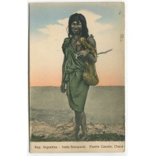 ABORIGENES INDIA SANAPANA CHACO ANTIGUA TARJETA POSTAL INDIGENAS