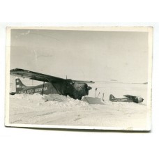 ANTARTIDA ARGENTINA 1965 FOTO ORIGINAL OPERACIÓN SUR CON AVIONES QUE REALIZARON LOS VUELOS AL POLO