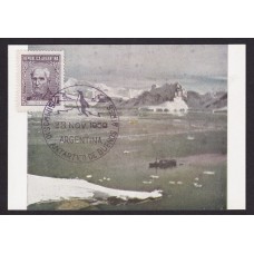 ANTARTIDA ARGENTINA 1959 TARJETA POSTAL DE PUERTO PARAISO