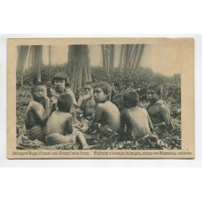 BRASIL INDIGENAS EN BLUMENAU ANTIGUA TARJETA POSTAL INDIOS