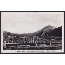 MENDOZA PUENTE DEL FERROCARRIL TRANSANDINO ANTIGUA TARJETA POSTAL