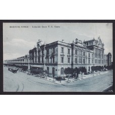 ESTACION DEL FERROCARRIL ONCE TRANVIAS ANTIGUA TARJETA POSTAL