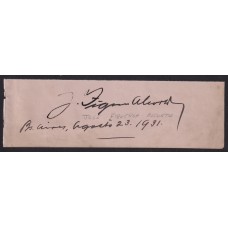 FIGUEROA ALCORTA AUTOGRAFO PRESIDENTE ARGENTINA FIRMA EN PAPEL 1931