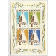 BOTSWANA RELIGION 1969 ESTAMPILLAS EN HOJA BLOCK NUEVA MINT