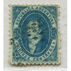 ARGENTINA 1864 GJ 24 RIVADAVIA PE 13 I  U$ 70