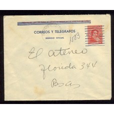 ARGENTINA 1940 ENTERO POSTAL SOBRE SERVICIO OFICIAL USADO